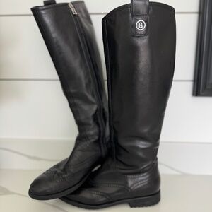 Bogner wingtip zip up, full calf boots